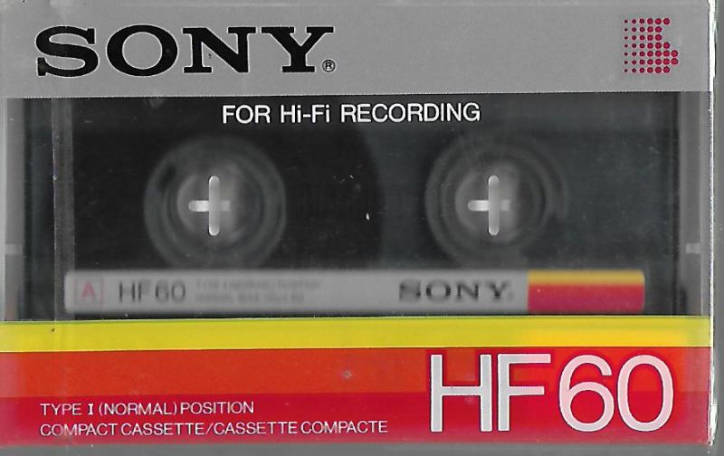 SONY ... HF 60 - FOR Hİ-Fİ RECORDIND. TYPE I. NORMAL POSITION. 60 dakika.