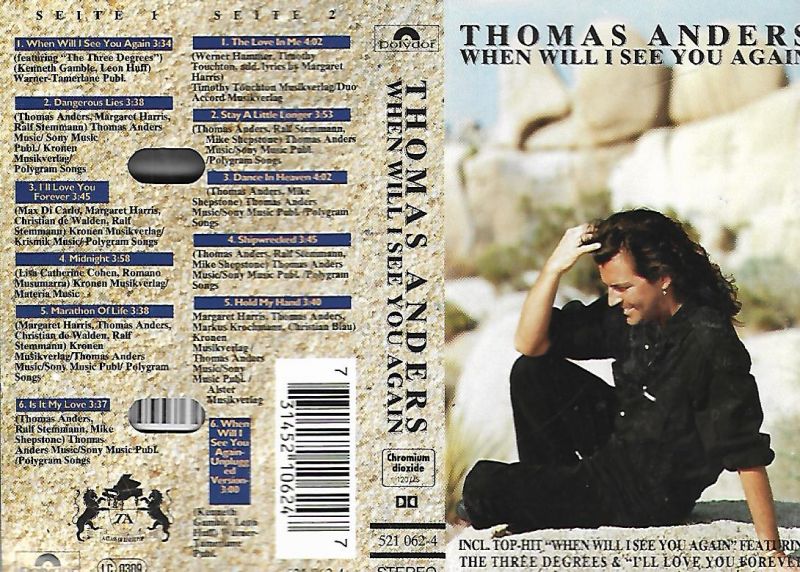 THOMAS ANDERS - WHEN WILL I  SEE YOU AGAIN